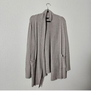 Cozy Open-Front Cardigan Sweater - Taupe Sz S